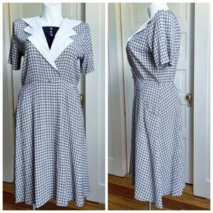 80s Comfy Navy Dress
